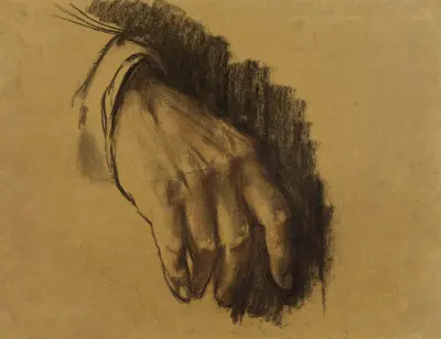 Etude de main retombant av Pascal-Adolphe-Jean Dagnan-Bouveret