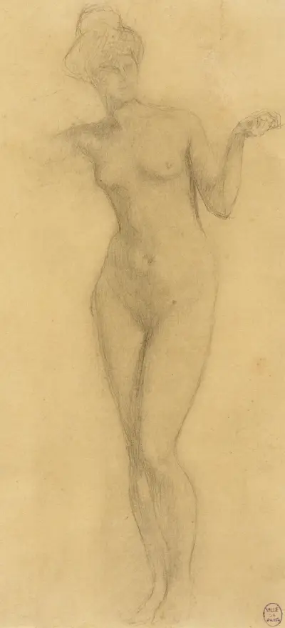 Naken kvinna av Pascal-Adolphe-Jean Dagnan-Bouveret