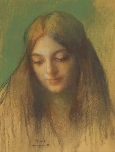 Madonna (Study For consolatrix Afflictorum) av Pascal-Adolphe-Jean Dagnan-Bouveret