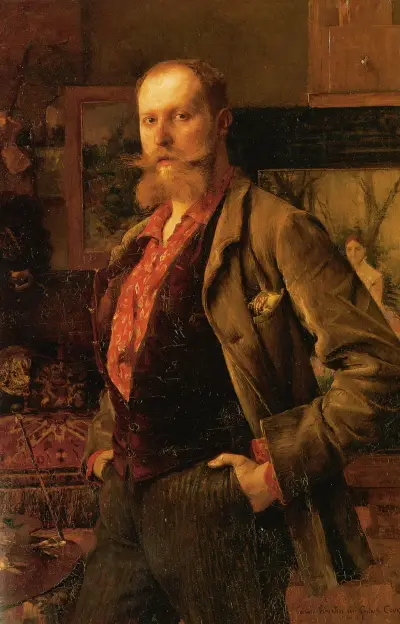 Porträtt av Gustave Courtois av Pascal-Adolphe-Jean Dagnan-Bouveret