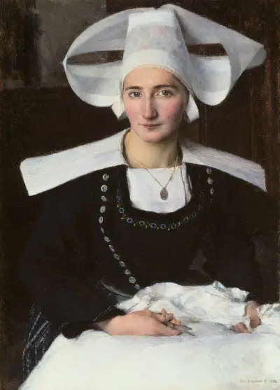 Kvinna från Bretagne av Pascal-Adolphe-Jean Dagnan-Bouveret