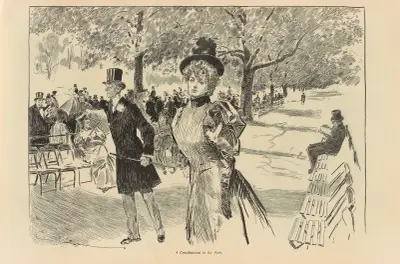 Ein Konstitutioneller Spaziergang im Park von Charles Dana Gibson