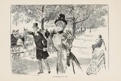 A Constitutional in the Park, Charles Dana Gibson