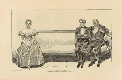 A hint to fathers. Don’t destroy a romance by meeting him more than half way av Charles Dana Gibson