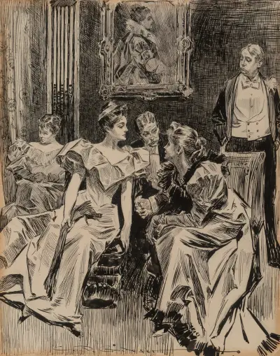 A Social Gathering av Charles Dana Gibson