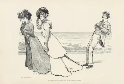 Olycka med en ung man med svagt hjärta av Charles Dana Gibson