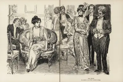 Also Brave – An outsider at one of Mrs. Catchem’s evenings av Charles Dana Gibson
