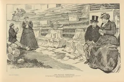Amid romantic surroundings av Charles Dana Gibson