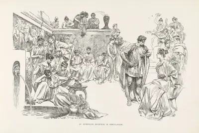 En eftermiddagsreception i Herculaneum av Charles Dana Gibson