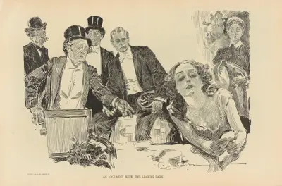 An argument with the leading lady, Charles Dana Gibson