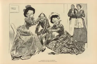 Assisted by his daughters, Charles Dana Gibson