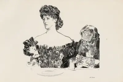 At Dinner, Charles Dana Gibson