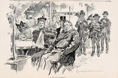 At the Cafe de Horlogue, Charles Dana Gibson
