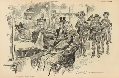 På café de l'Horloge av Charles Dana Gibson