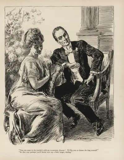 ‘Can you come to the Jeweller’s with me to-morrow. dearest’ av Charles Dana Gibson