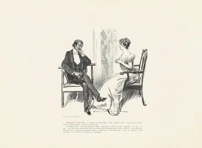 Enthusiastic Young Miss; To think of your being a literary man! av Charles Dana Gibson