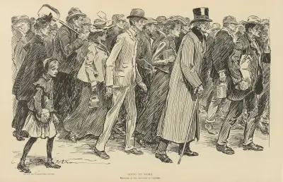 På väg till arbetet av Charles Dana Gibson