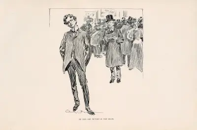 Han hade en tavla i salongen av Charles Dana Gibson