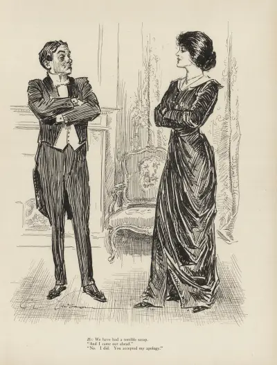 He; We have had a terrible scrap av Charles Dana Gibson