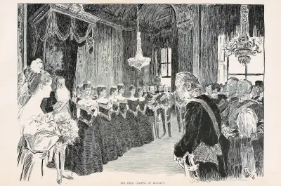 Hennes första glimt av kungligheter av Charles Dana Gibson