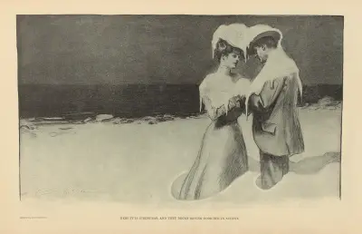 Here it is christmas, and they began saying good-bye in august av Charles Dana Gibson