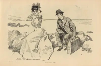 Sein Urlaub vorbei von Charles Dana Gibson