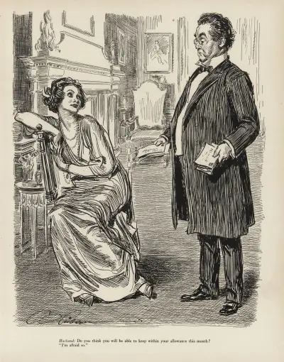 Husband; Do you think you will be able to keep within your allowance this month. av Charles Dana Gibson
