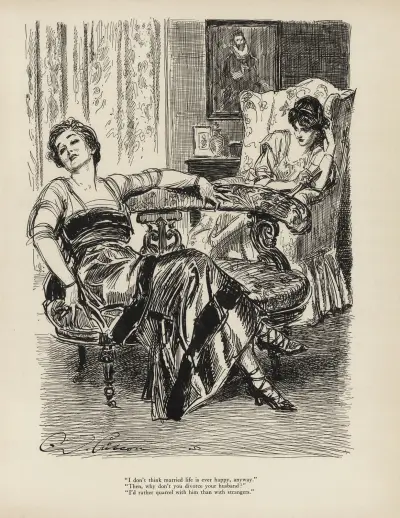 ‘Jag tror inte att äktenskapslivet någonsin är lyckligt, hur som helst’ av Charles Dana Gibson
