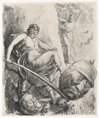 In her path, Charles Dana Gibson