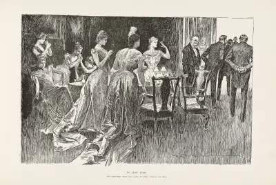 Skottår – herrarna lämnar damerna åt deras tobak och vin av Charles Dana Gibson
