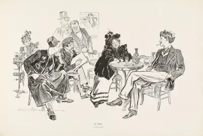 I Paris – En kafékonstnär av Charles Dana Gibson