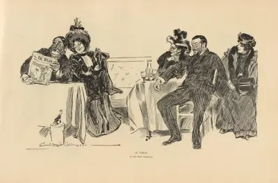 In Paris. Im Café Americain von Charles Dana Gibson