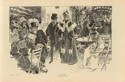 In Paris. Im Jardin de Paris von Charles Dana Gibson