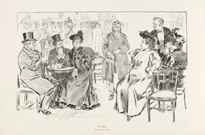I Paris – några trottoartyper av Charles Dana Gibson
