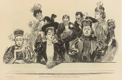 Invigningsdagen i diplomatiska galleriet, Washington av Charles Dana Gibson