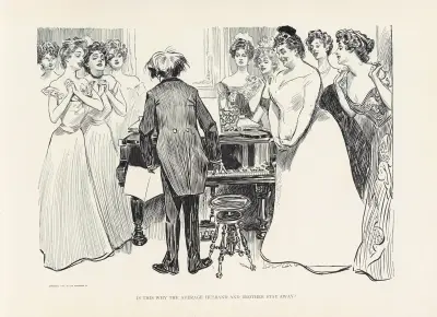 Is this why the average husband and brother stay away av Charles Dana Gibson