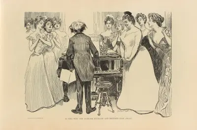 Is this why the average husband and brother stay away av Charles Dana Gibson