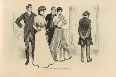 Strax innan avfärd från England av Charles Dana Gibson