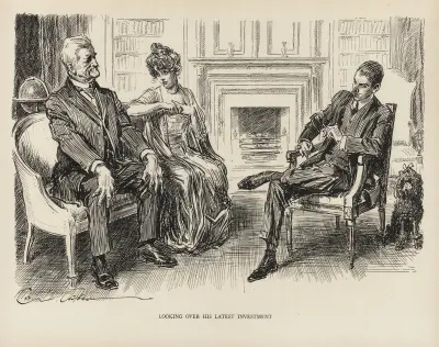 Looking over his latest investment av Charles Dana Gibson