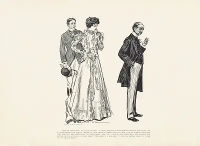 Mind his kissing you av Charles Dana Gibson