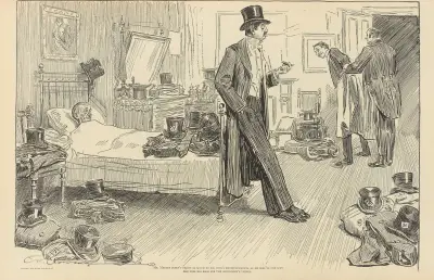 Mr. Meeker doesn’t object so much to his wife’s entertainments… av Charles Dana Gibson