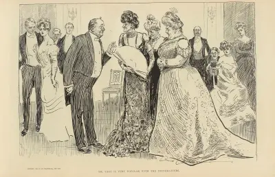Mr. Tagg is very popular with the dinner-givers av Charles Dana Gibson