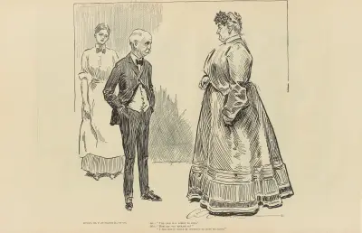 Herrn; 'Kocken har gått med på att stanna.' av Charles Dana Gibson