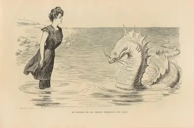 Kein Wunder, dass die Seeschlange unsere Küste aufsucht von Charles Dana Gibson