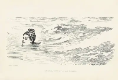 Nicht die Seeschlange, sondern weit gefährlicher von Charles Dana Gibson