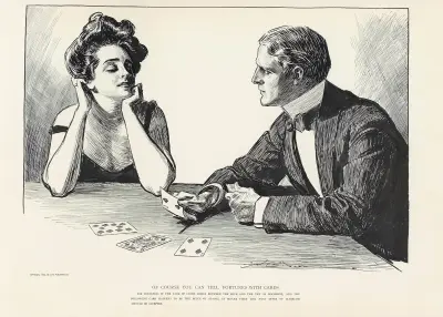 Of course you can tell fortunes with cards av Charles Dana Gibson