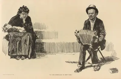 Auf den Bürgersteigen von New York, 1893 von Charles Dana Gibson