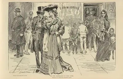 On the sidewalks of New York av Charles Dana Gibson