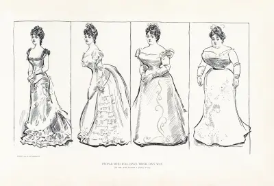Menschen, die ihren eigenen Kopf haben – Das Mädchen, das eine schmale Taille wollte von Charles Dana Gibson