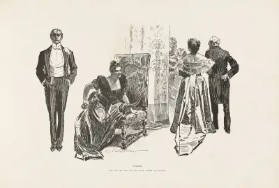 Puzzle – Find the girl who has been kissed within ten minutes av Charles Dana Gibson
